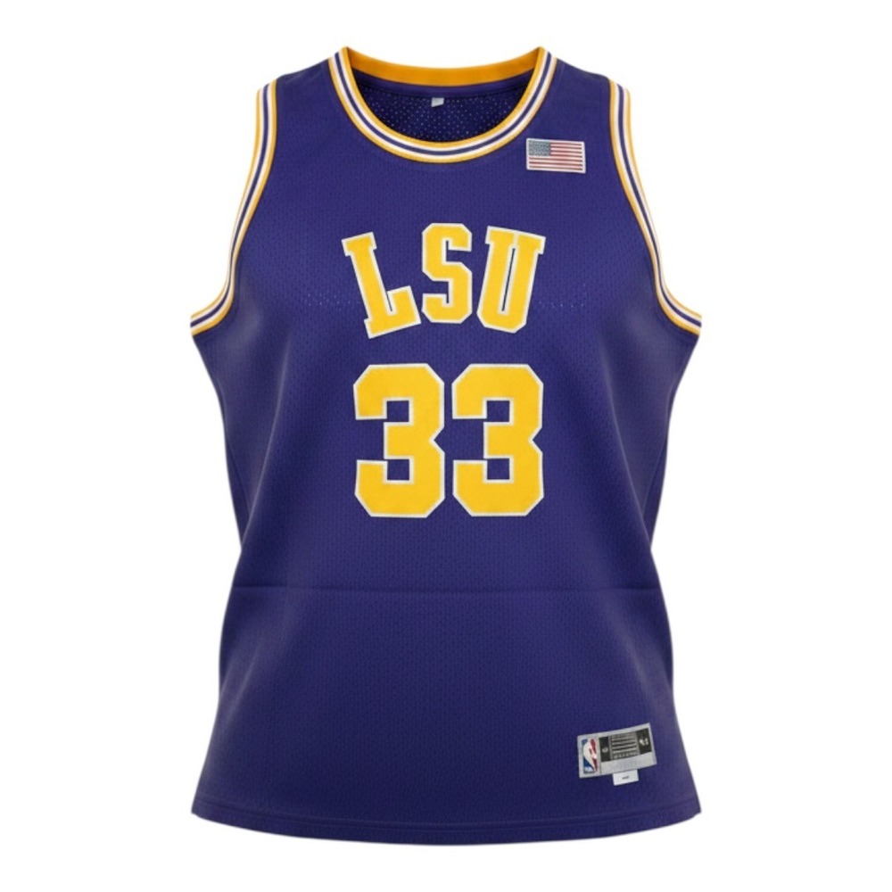 Shaquille O'Neal LSU Tigers 33 Basketball Jersey Purple Mens XXL Shaq College - Picture 3 of 9